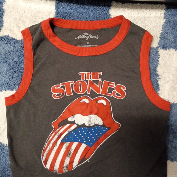 the Rolling Stones Other - The Rolling Stones Kids Tank Top - Charcoal and Red